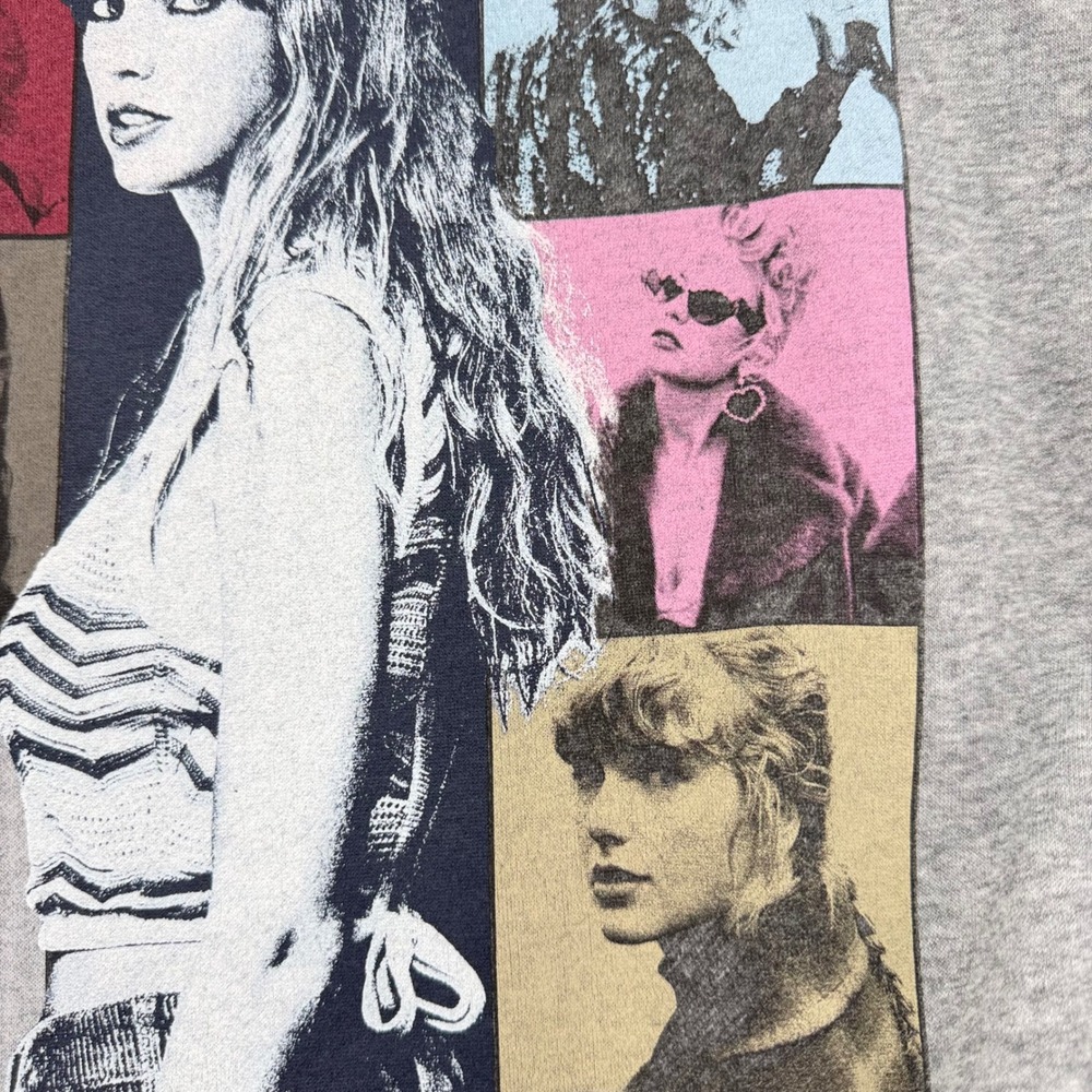 Taylor Swift Eras Tour Quarter Zip Pullover NWOT Unisex XL Grey Graphic - Picture 11 of 14
